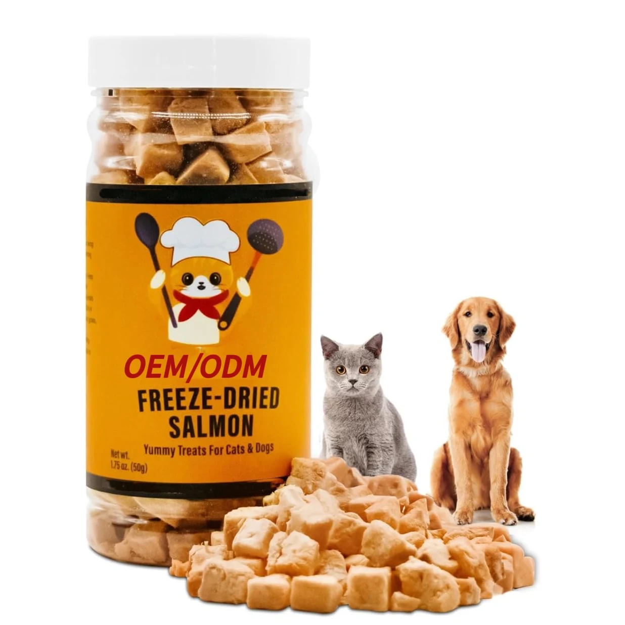 Hanyun Factory Wholesale Pet Health Professional Custom Brand Logo Natural Supplements Freeze Dried Salmon Cats And Dogs Treats