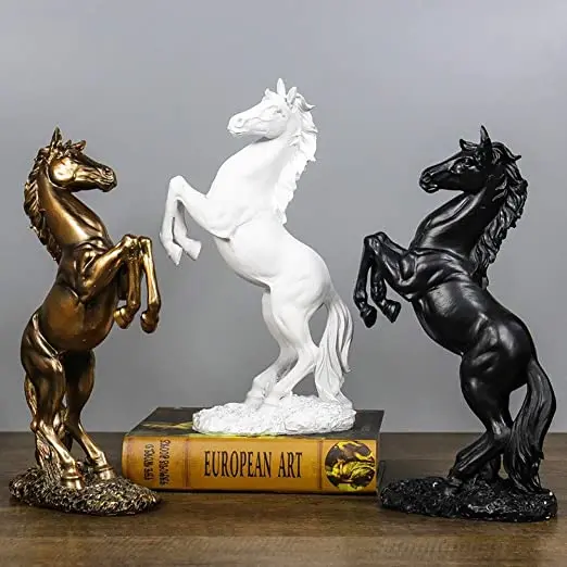 Horse polyresin statue Animal Decoration office Home decorations farm animal statue decor Sculpture Horse products -black