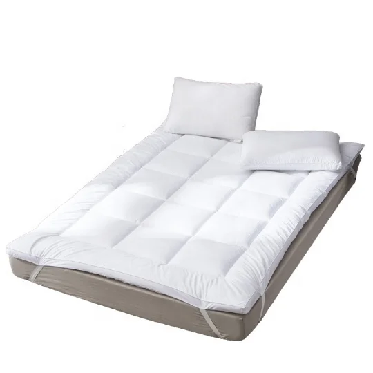 Custom King/Queen/Full Size Thick Mattress Pad Microfiber Polyester Fill Pillow Top Bed Mattress Topper for hotel