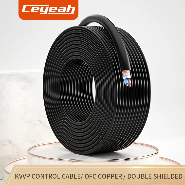 Factory price 200M Roll copper copper braided shield Low Noise Flexible Control Cable