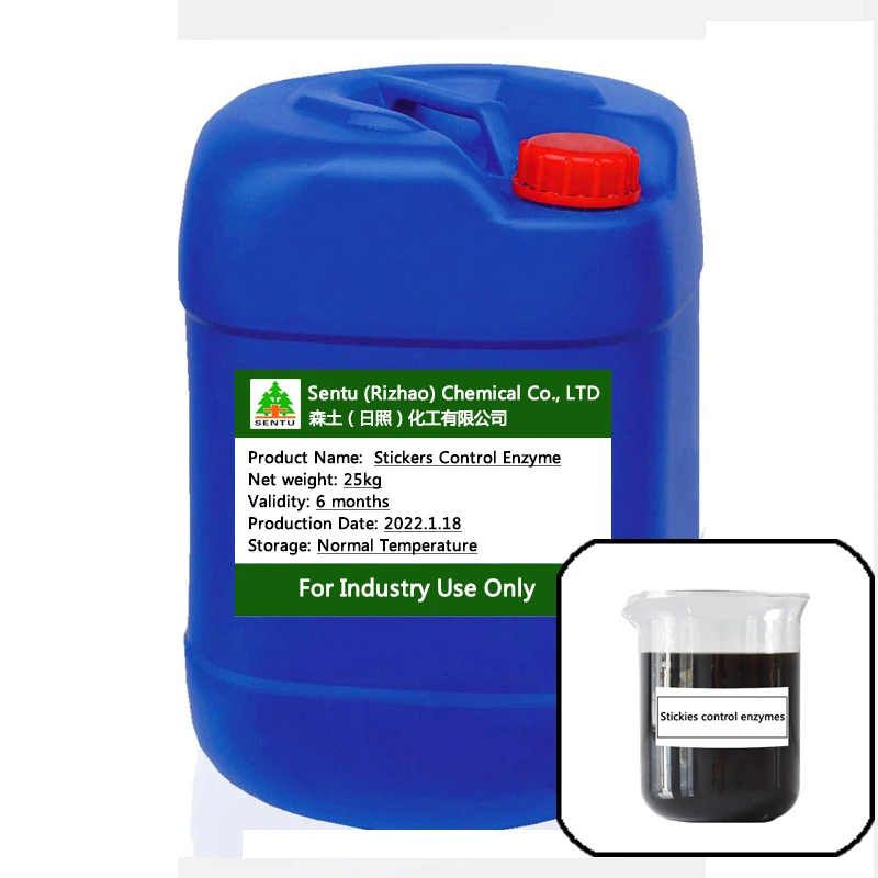 New design agent pulping chemicals stickie control enzyme tissue paper chemical made in China