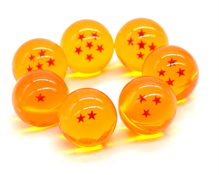 4 Size High Quality Anime DBZ Star Acrylic Crystal Star ball Resin Crafts 7pcs in one gift box