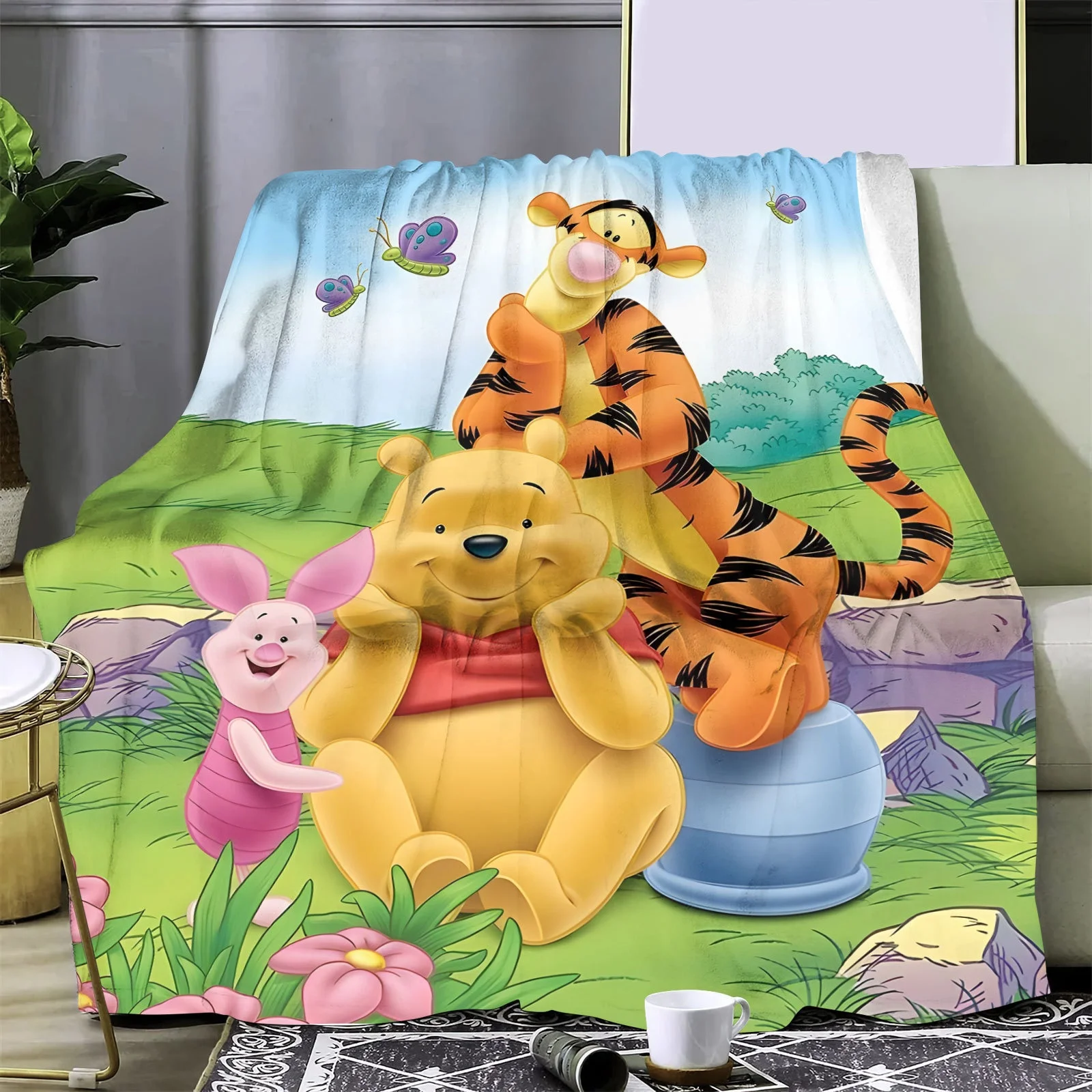 Personalized Custom Anime Characters Throw Flannel Blanket Cartoon Roles Poster Printed Anime Blankets