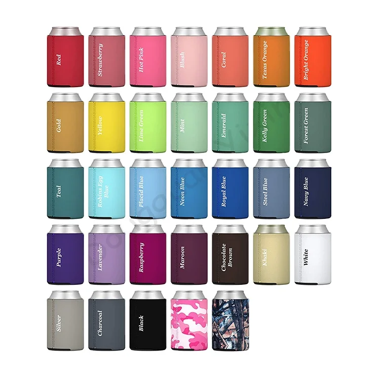 Blank Wholesale Standard 330ml 12oz Beer Can Cooler Neoprene Stubby Holder Drink Coozies