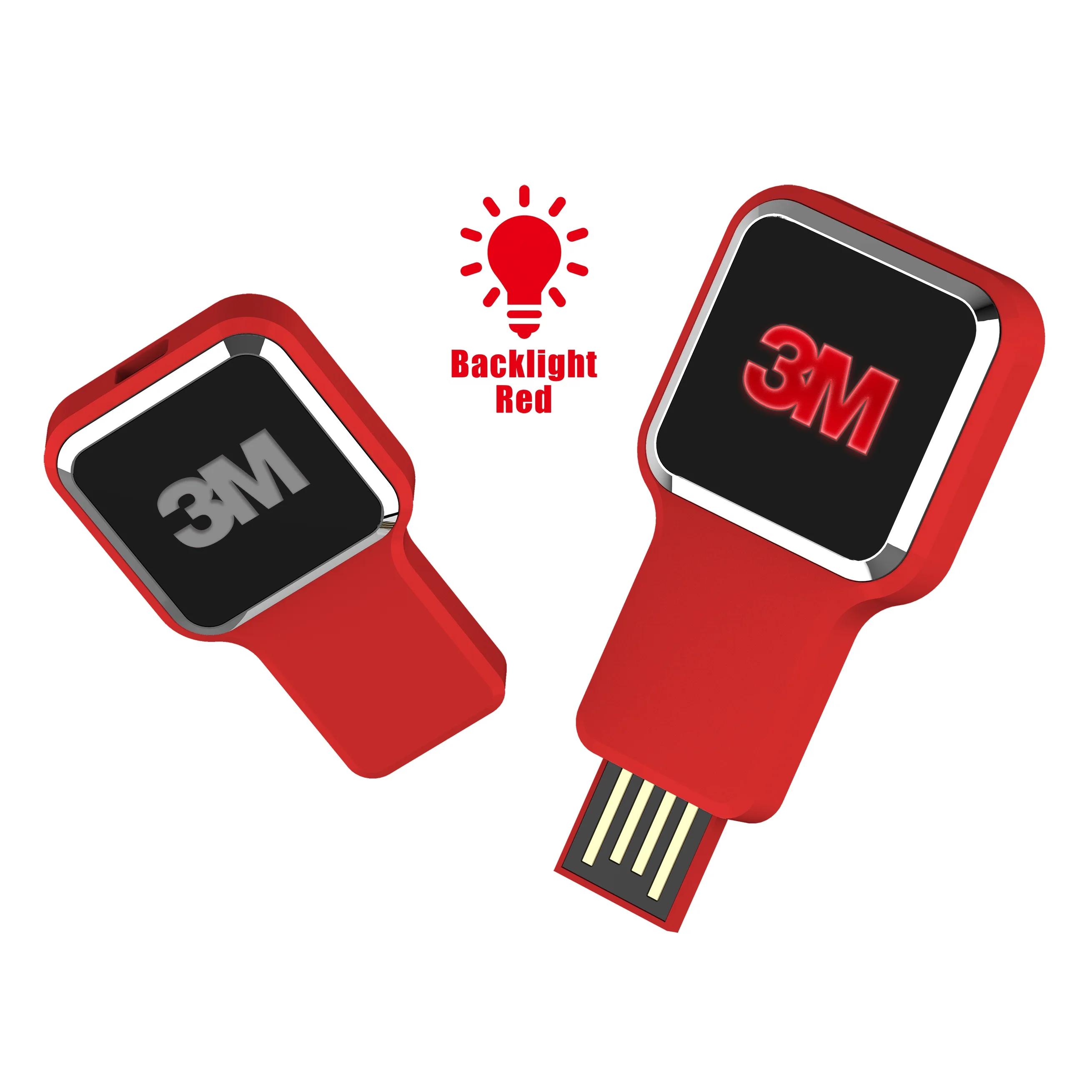 Fashion 2021 Promotional gifts items 8gb pen drive Backlight Push flash drive usb Brand Led logo 2.0 3.0 Usb flash drive