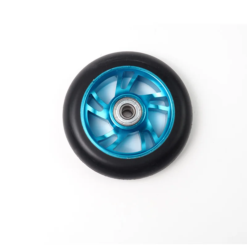 4 inch 100mm pu pro stunt scooter wheel100mm-125mm aluminum center rubber scooter wheels