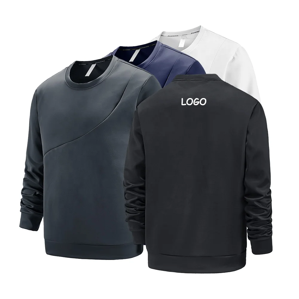 OEM ODM Running Sport Shirts Active Quick Dry Long Sleeve Sports Top Custom Heavy Blank Round Neck Long Sleeve T Shirt Men