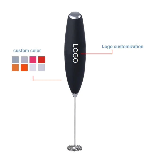 2024 Hot Selling Milk Whisk High Quality Handheld Coffe Frother Logo Bettery Operated Milk Frother