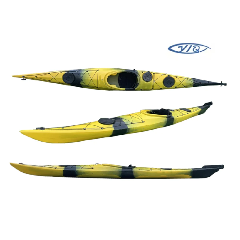 High Quality 5m Single Sit In Plastic Ocean Sea Kayak High Speed for Water Sport