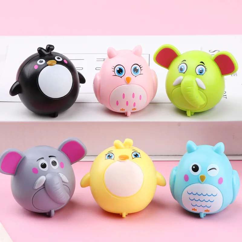 Cute Animal Shape Non Remote Control Vehicle Toy Inertia Toy Car Fabric Animal Power Return Car Removable Chassis Gift for Baby
