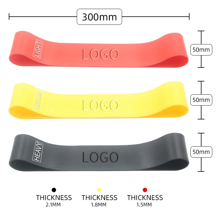 Wholesale New Design Custom Logo Exercise Band Hip Circle Printed Booty Gym Yoga Fitness Glute Resistance Bands Set