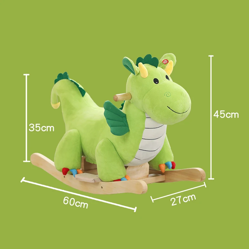 SeaMind wholesales plush baby rocking unicorn chair with baby lullaby music. rocking horse kids toy