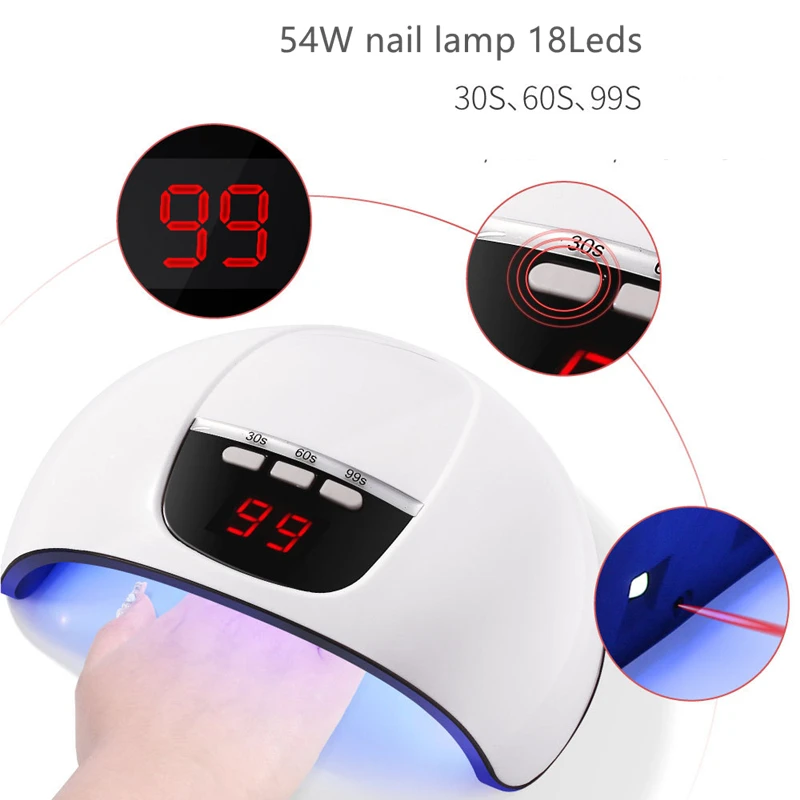 Wholesale acrylic nail kit for beginners at home 20000 RPM NAIL DRILL Kit with 54W UV Lamp Private Label Manicure Tools Set