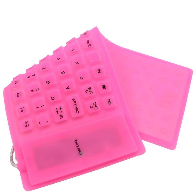 flexible keyboard 85 wired usb multi language multi color washable rubber silicone foldable flexible keyboard for pc