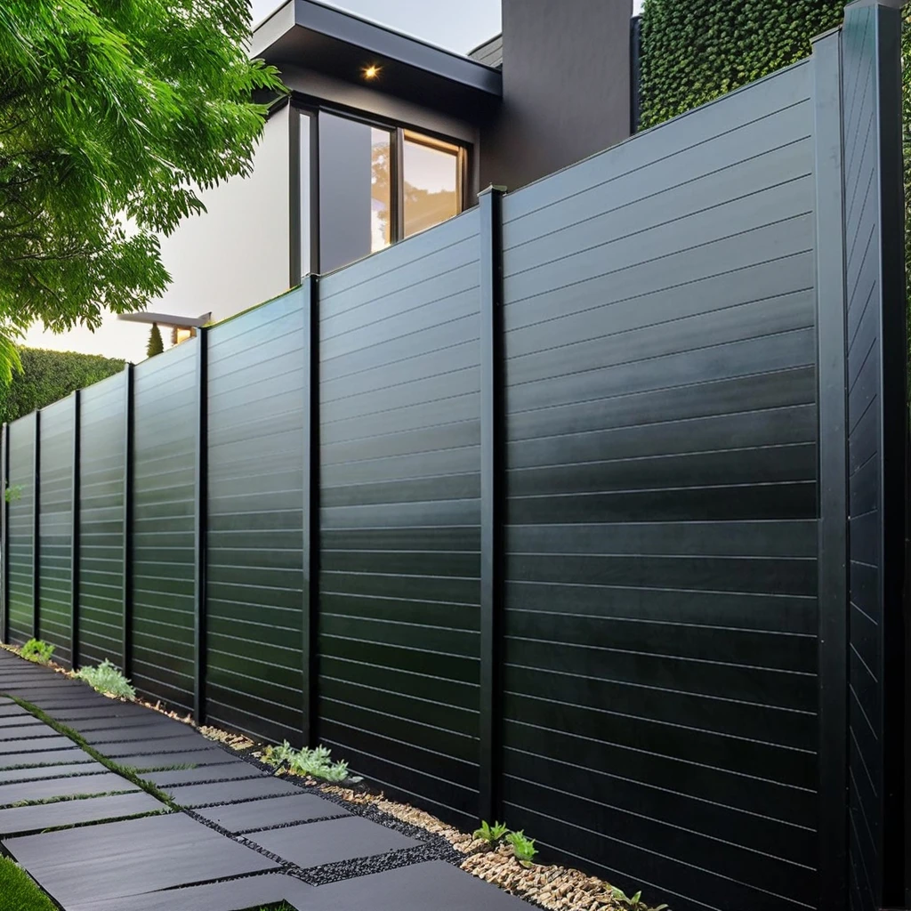 DIY Aluminum Alloy Slat Fence with Residential Trellis Gates and Fencing Accessories