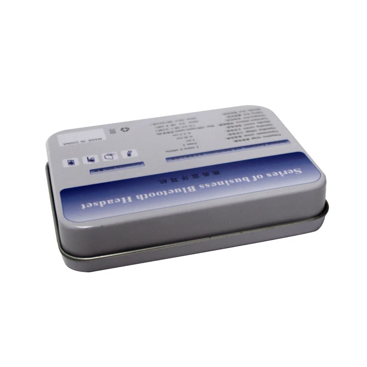 Chinese Manufacturer Small USB Flash Disk Tin Box Gift Souvenir Rectangular Tin Box Lighter Badge Craft Packaging Window Tin Box