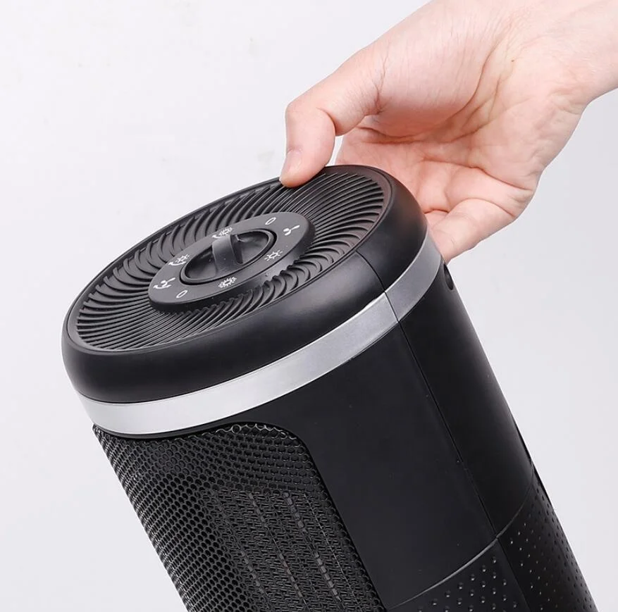 1500W Ceramic Heater PTC Portable Desktop Freestanding Ventilation Lighting Remote Control Tip-over Protection Living Room