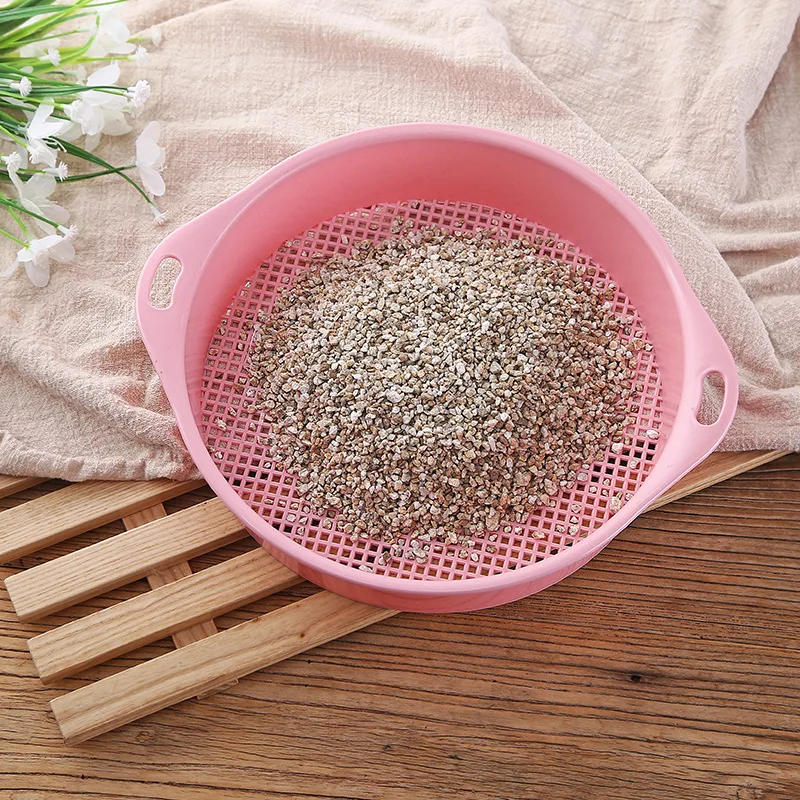 Plastic Mesh Screen Sifting Pan Garden Potting Sieve Plastic Riddle Soil Sieve