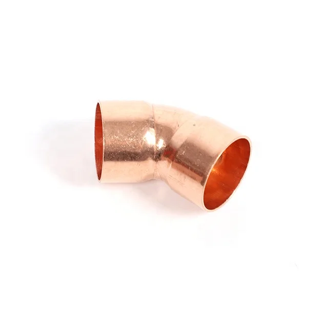 Copper Tube Fitting 45 Degree 90 Degree Elbow for Plumbing Pipe