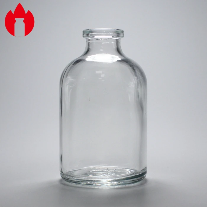 Aluminium cap 100 ml soda lime bottle glass vial with plug