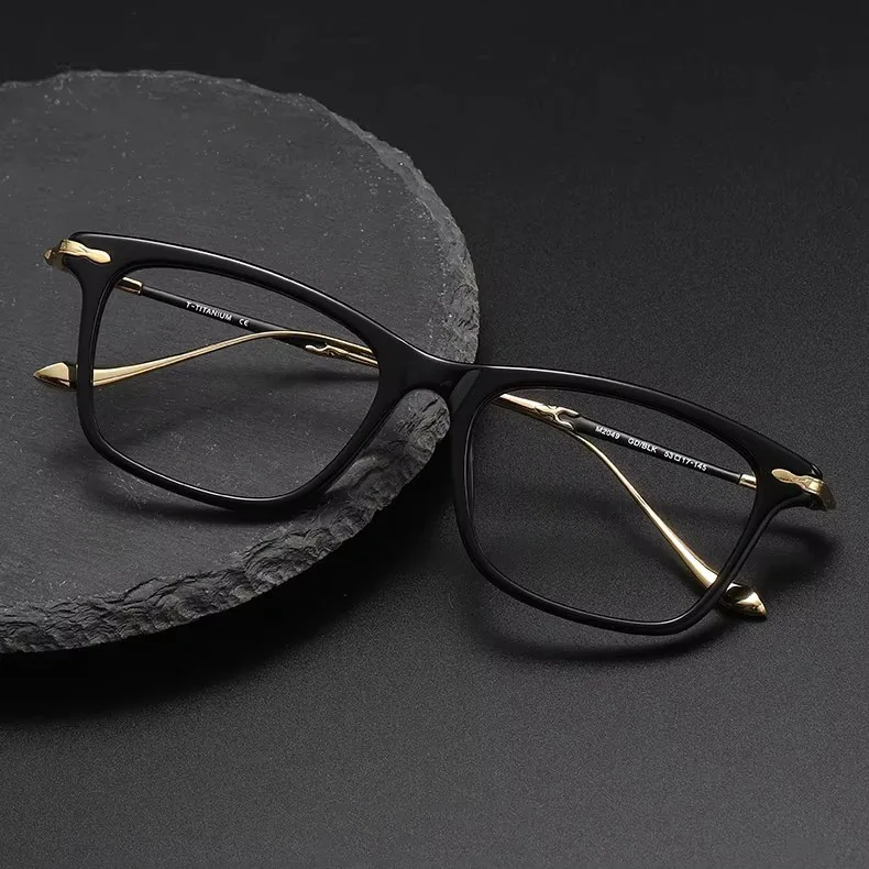Osicare M2049 Luxury Brand Transparent Temples Medical Eyewear Black Frame Eyeglasses Titanium Reading Glasses Frames