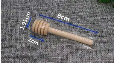 Customized LOGO Mini Wooden Honey Stick Honey Spoon / Dipper