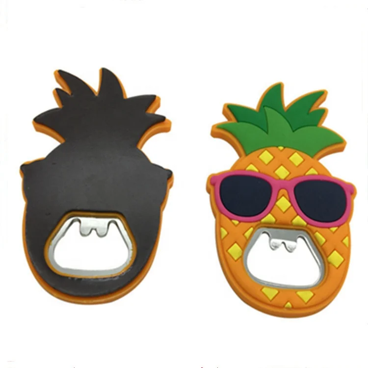 Custom Bottle Opener  Gifts for Guest Souvenir Decoration Refrigerator Magnet PVC Metal Beer Bottle Opener