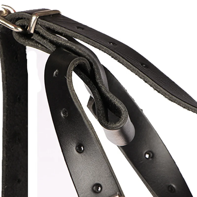 Custom Leather Black Steel Dog Muzzle Cover Deterrent Anti-Bite Tactical Training Dog Muzzle For German Shepherd Rottweiler