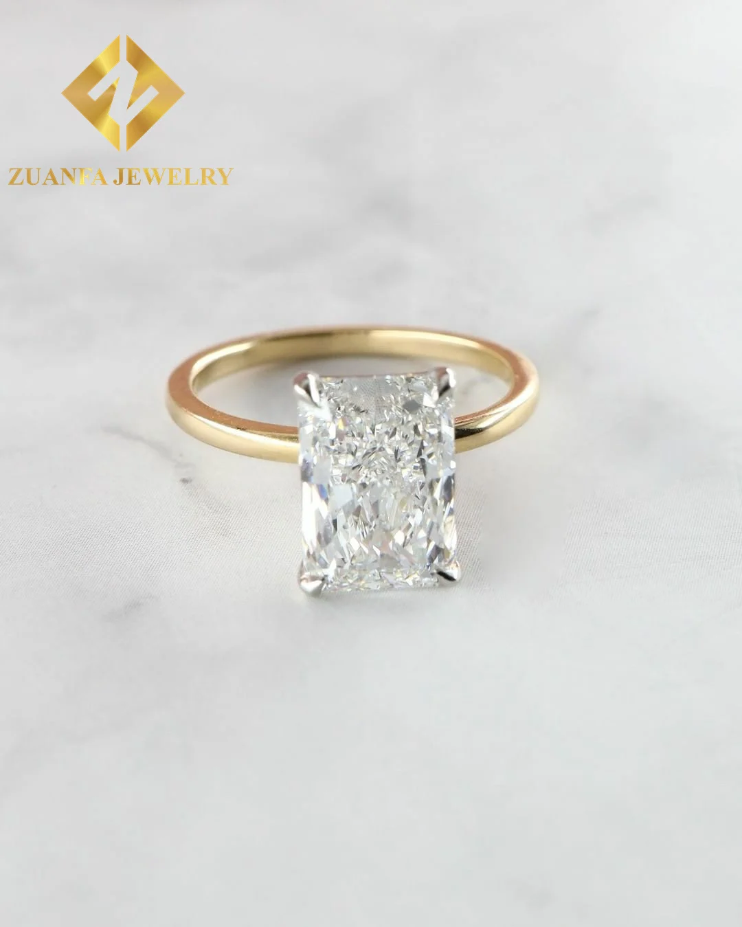 Обручальные кольца из цельного золота GRA moissanite 10 карат