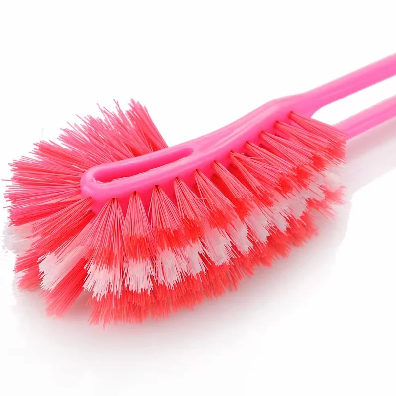 India market heavy duty plastic double hockey brush toilet cleaning brush Bathroom Sanitary Toilet Brush Household Cleaning Tool