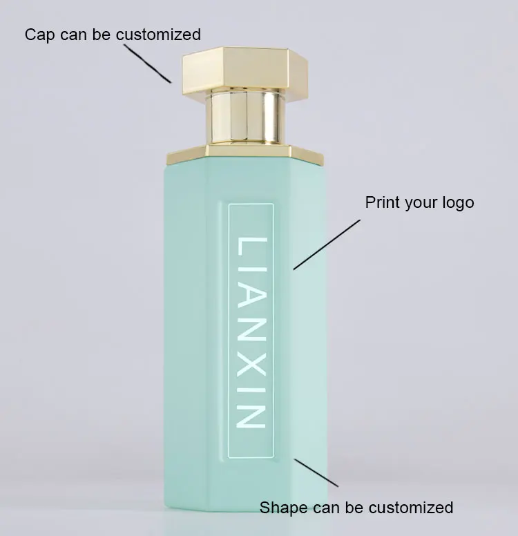 Custom Design Hexagonal Glass Empty Perfume Spray Bottle Glass Perfume Bottles 100ml