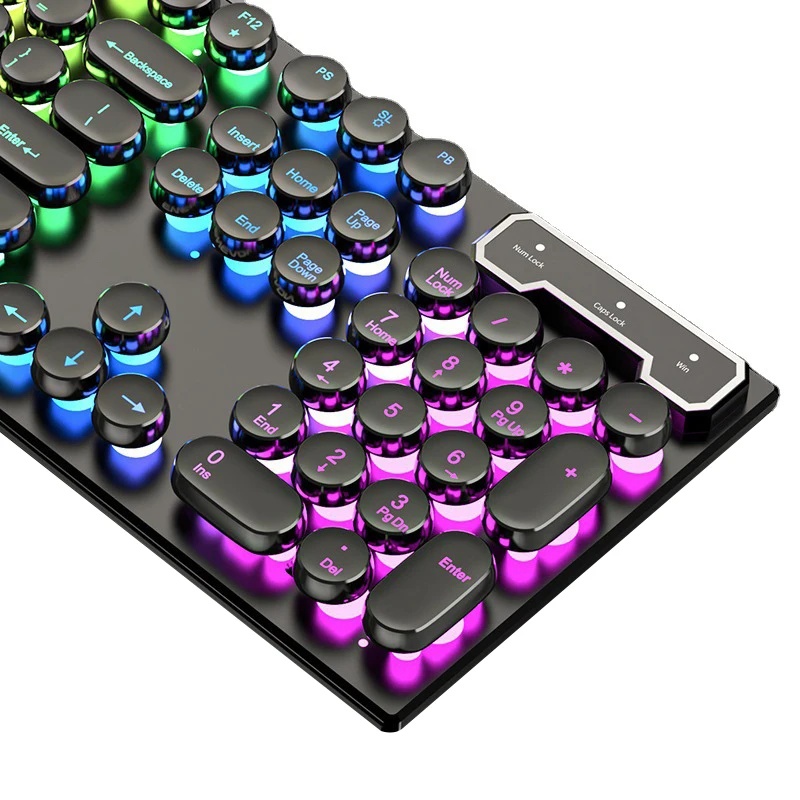 Wired Keyboard Mechanical Feel Wired Mixed Light Punk E-sports Game Office Notebook Desktop Computer Game Keyboard And Mouse Set