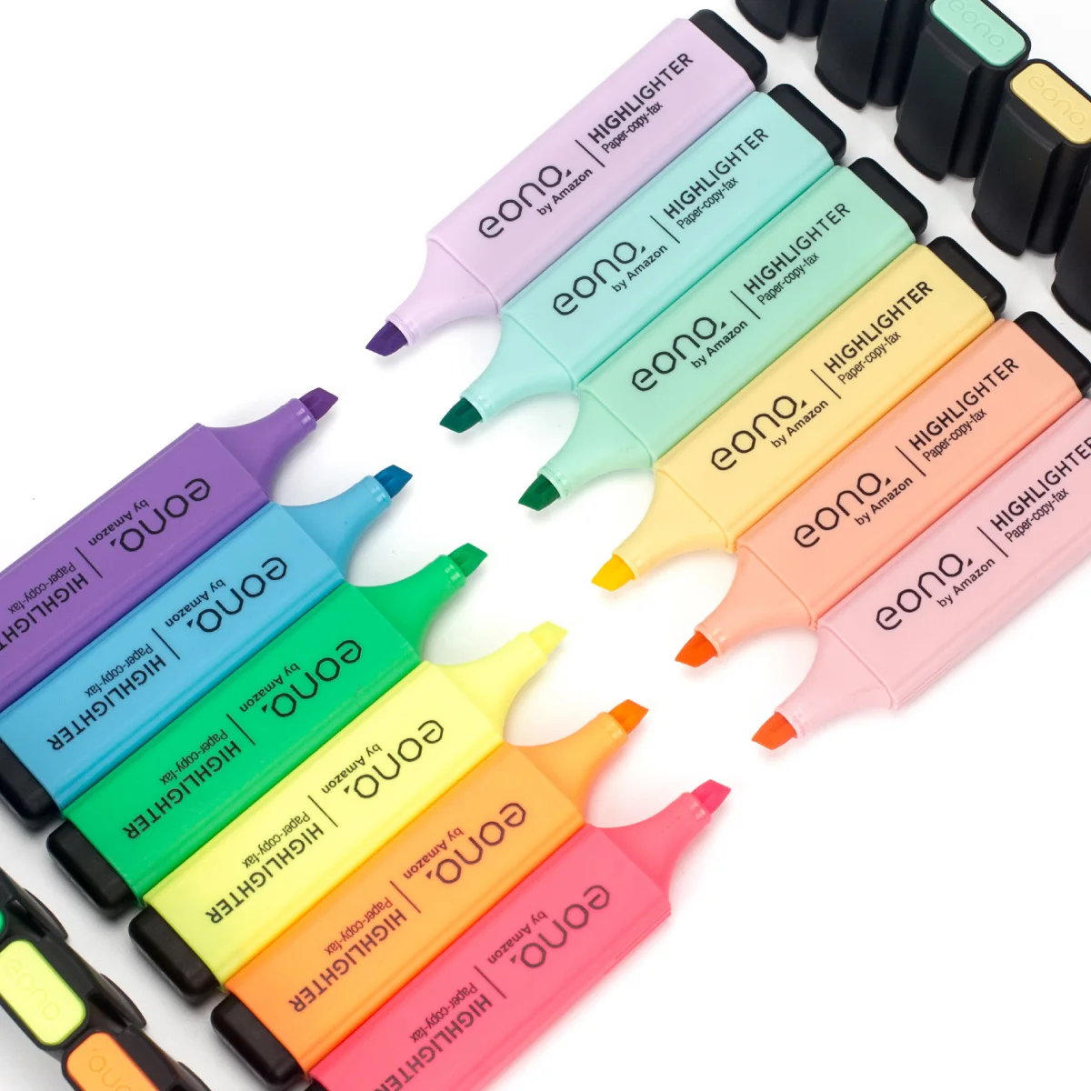 Highlighter pen 12 Colors Chisel Tip Marker Pen Water Based Quick Dry 6 Macaron Colors and 6 Fluorescent colors
