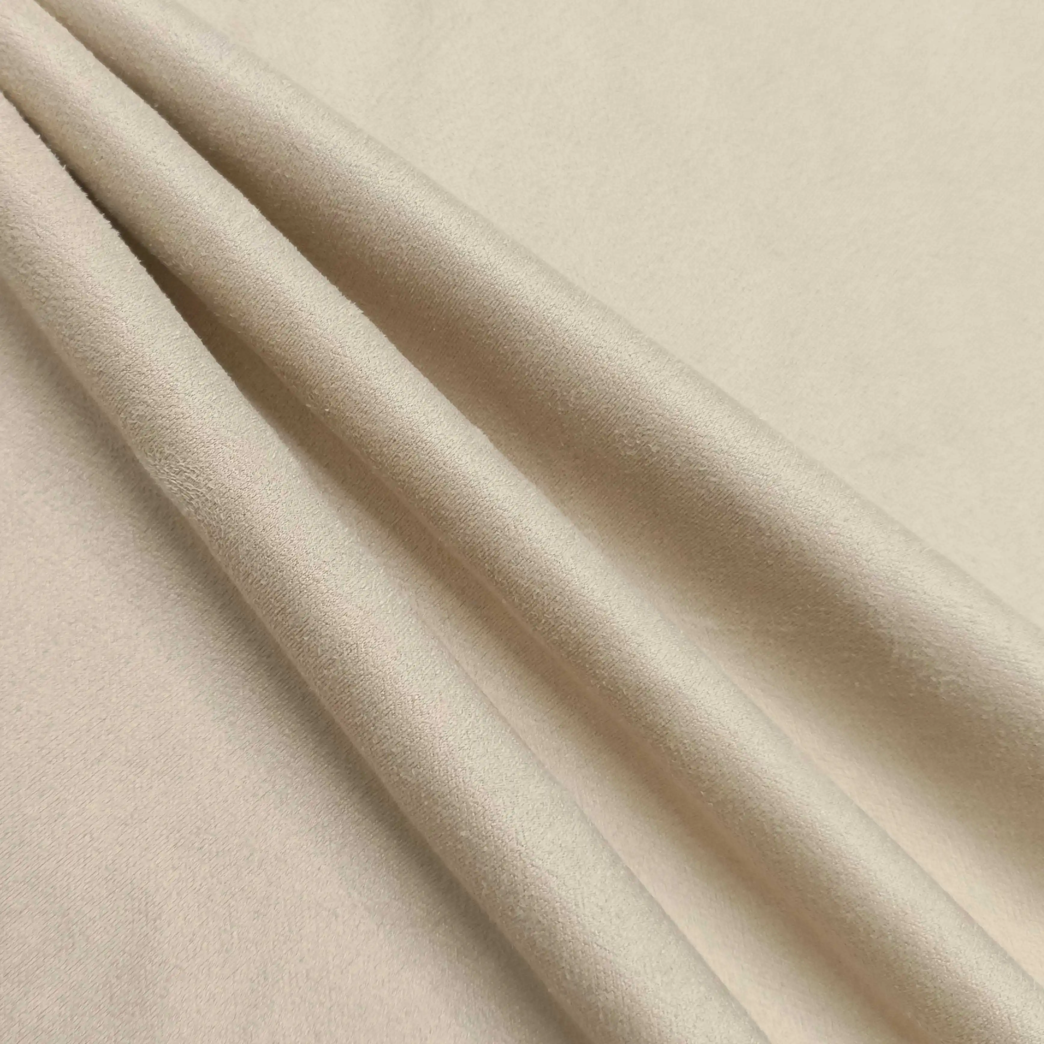 high density two side double-sided fleece knitted suede fabric for clothing custom material fabric