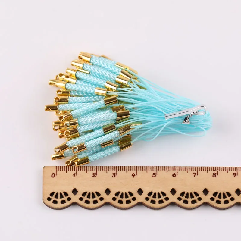 50pcs Mobile phone rope pendant short rope pendant mobile phone chain key ring hanging ornaments diy accessories