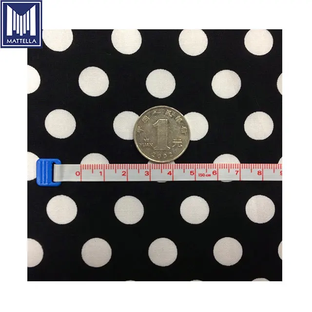 low MOQ high quality fabric customized prints dot printed cotton tops shirts fabric for men