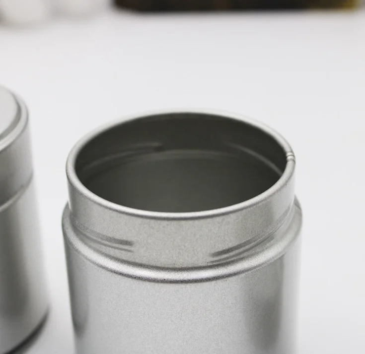 sealed pull can airtight japan organic matcha green tea screw top metal box canister matcha tin can 50g