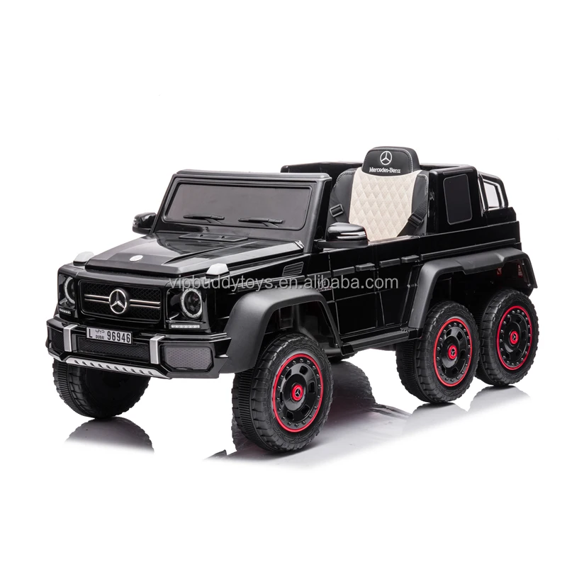 Лицензионный автомобиль Mercedes Benz AMG G63 6x6 с электроприводом для детей 2 4 г дистанционным управлением 6 * двигателями родительского сиденья