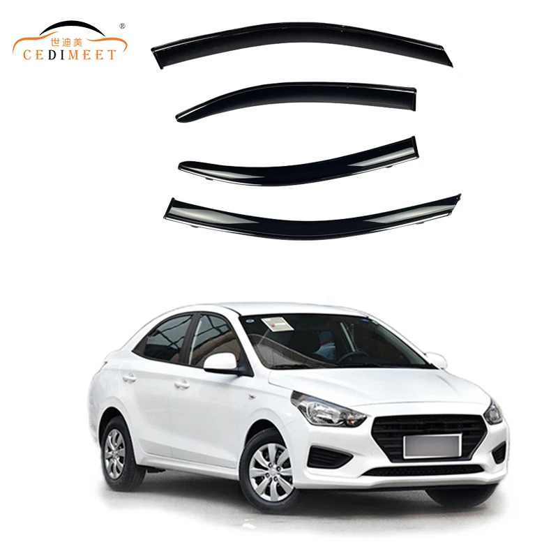 Factory Sale Price Auto Accessories Window Deflector Door Vent Visor Rain Guard Weather Shield For HYUNDAI VERNA 2017