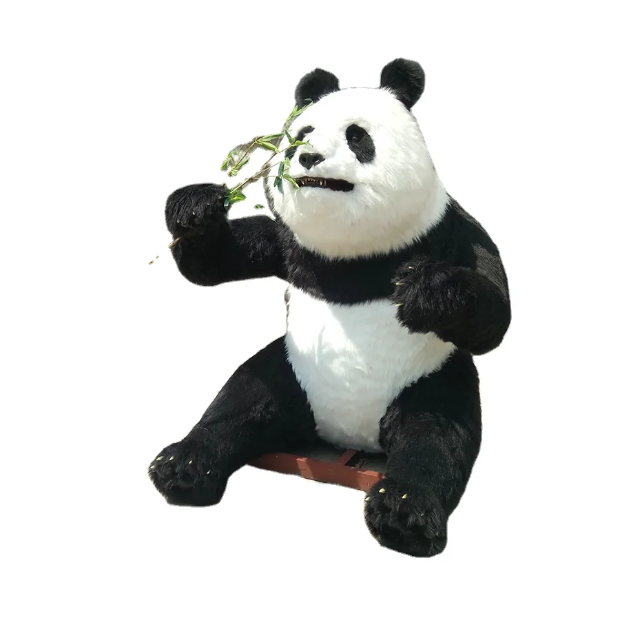 Dino172 Artificial Museme Exhibition Animatronic Panda Bear Resin Life Size Moving Panda Bear Animal Statue For Sale