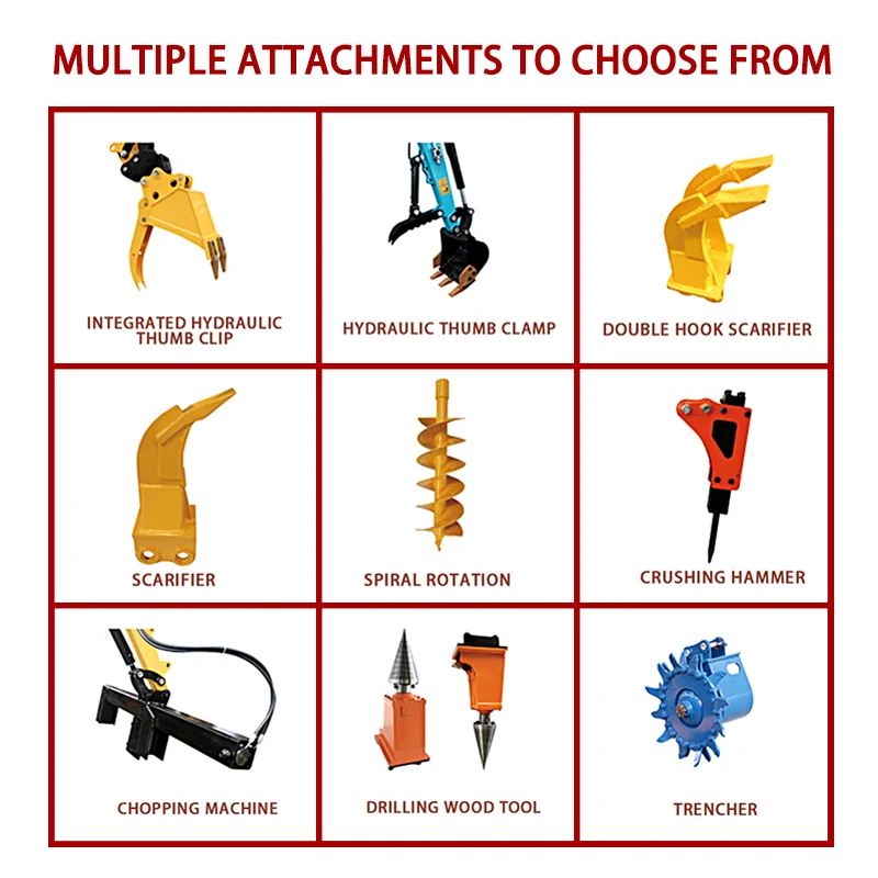 Free Shipping EPA Euro 5 1.8Ton Mini Excavator with Free after Sale Farm Used Crawler Excavator 1Ton Operating Weight