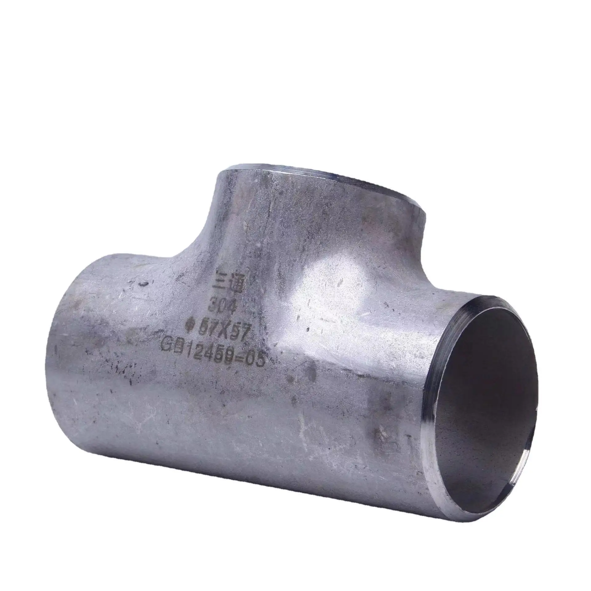 Carbon steel And stainless steel 304 316l Pipe Fittings Din2615 Butt Welded Seamless Straight Equal Cross tee For Industry