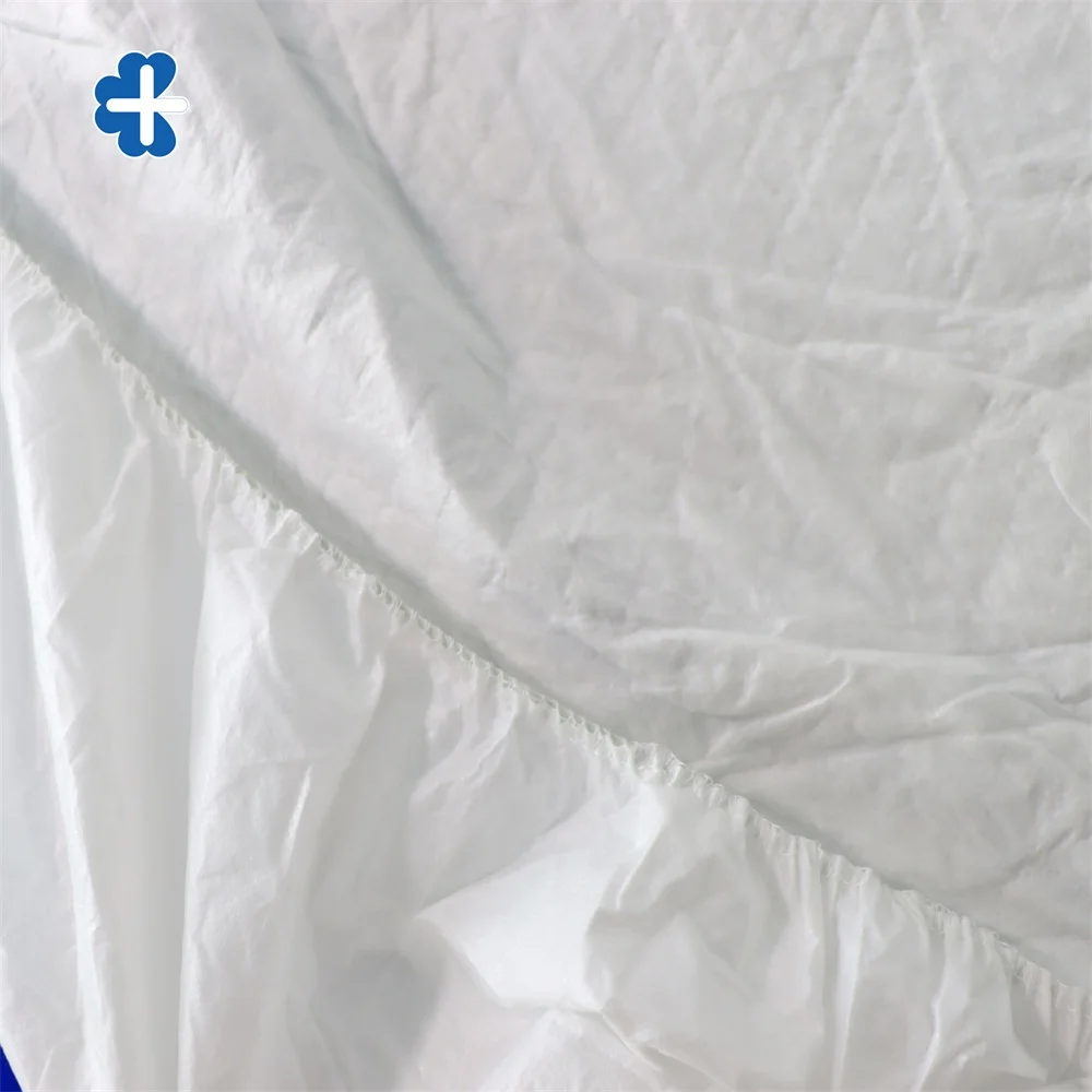 110*230Cm China Sterilized Nonwoven Materials  Disposable Bed Cover Sheet With High Absorbency And  Elastic Band