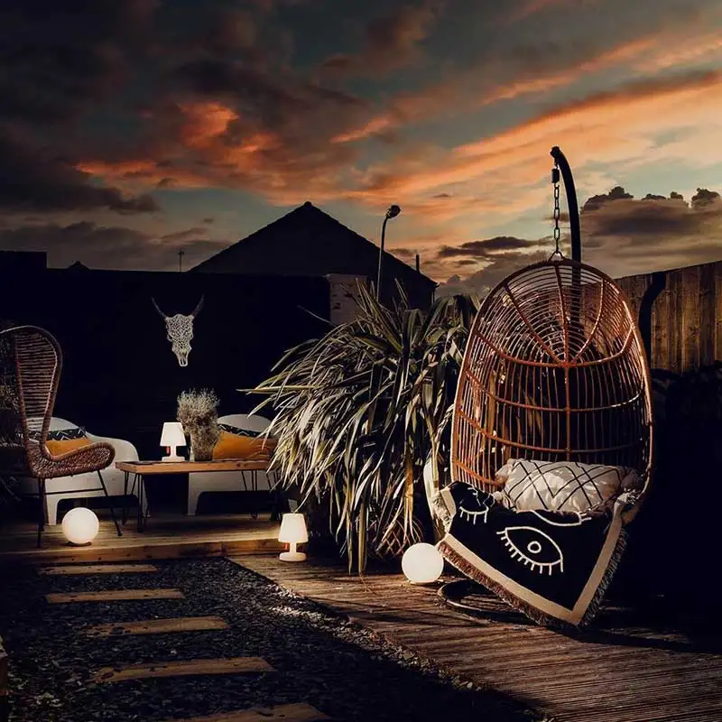 Outdoor garden hanging chair swing patio nest rattan egg outdoor hanging chair