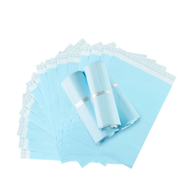The Factory Wholesale Strong Melt Adhesion Light Blue Delivery Poly Mailer Bags