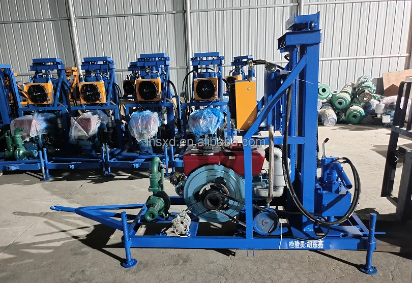 100m 22HP diesel hydraulic mine drilling rig/  small water well drilling machine