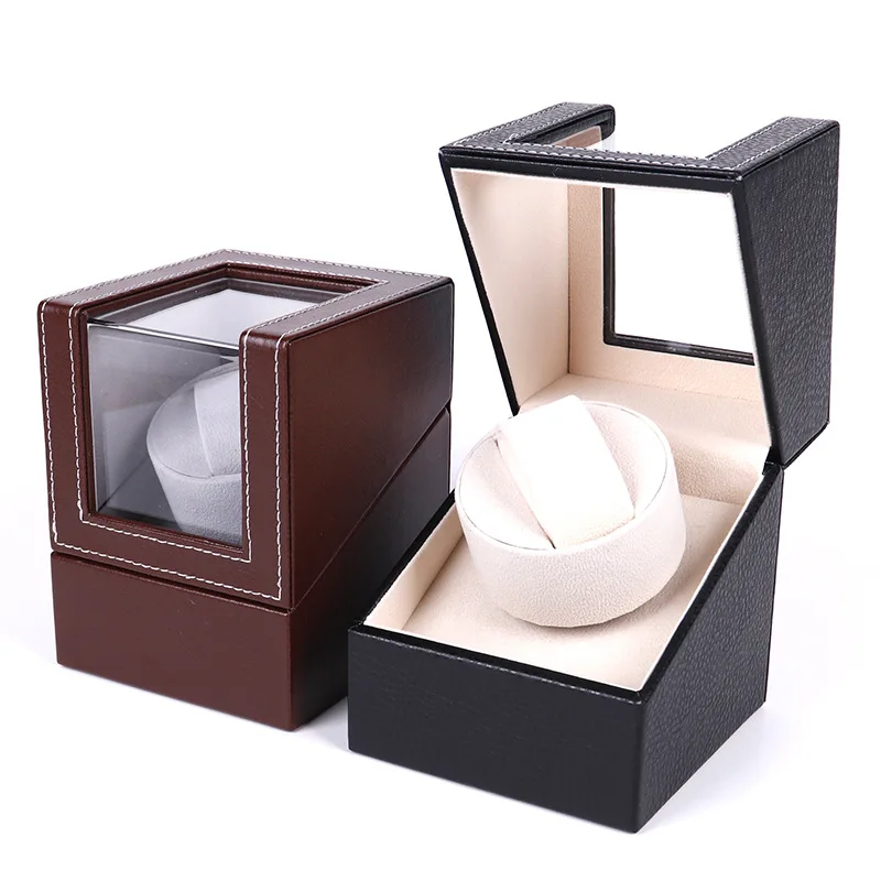 Brand Luxury Mechanical Wrist Watch Storage Organizer Watch Box Holder Display Automatic Watch Rotating Winder Gift Box
