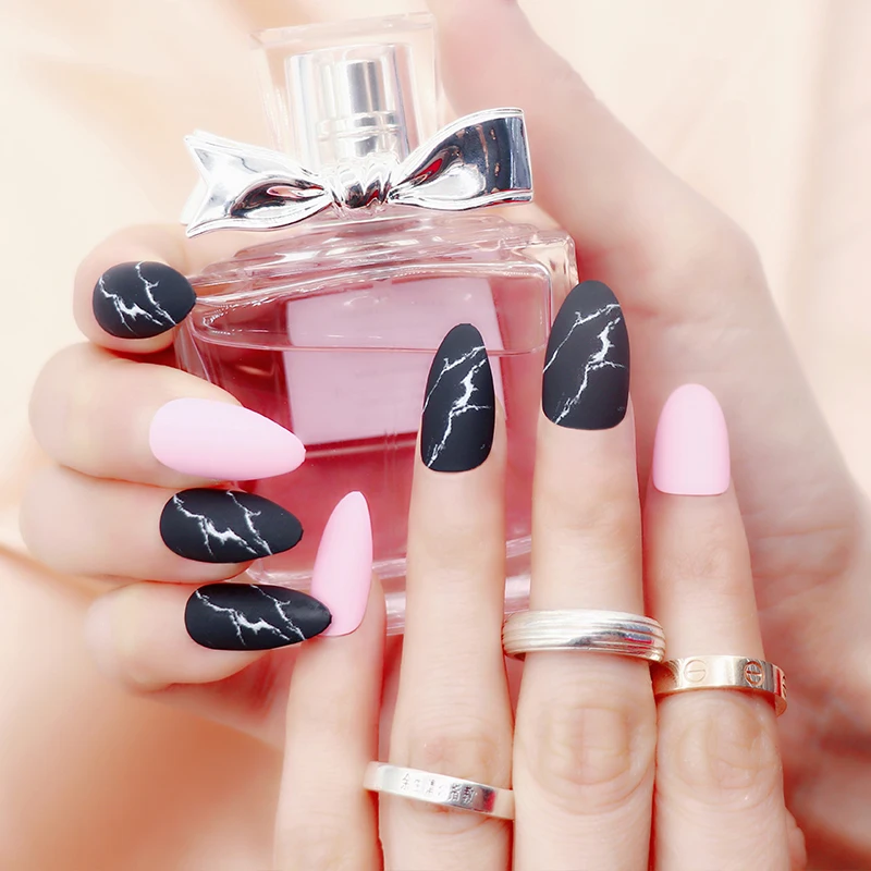 
Arcylic Nails Kit Rose Quartz Long Coffin Party Store Acrilic Set Matte Nail Polish Custom Boxes Display Book 