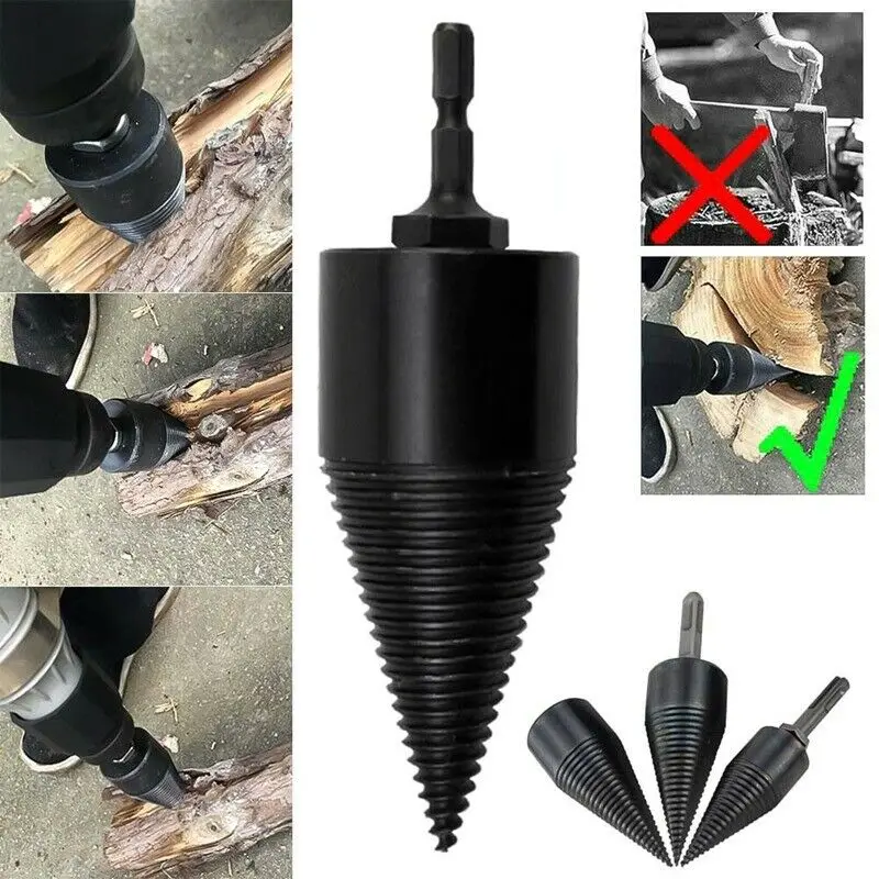 32/42/45/50 MM Drill Bit Chop Wood Splitting Tool Electric Hammer Wood Split Cone Drill Bits For Wood
