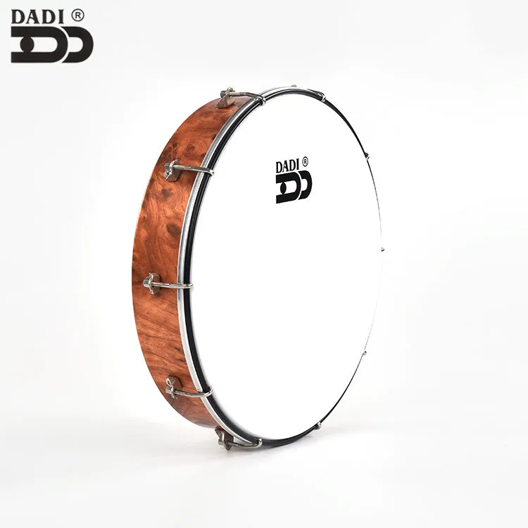 
musical instrument logo print wooden tunable 8 10 12 tambourine hand drum 